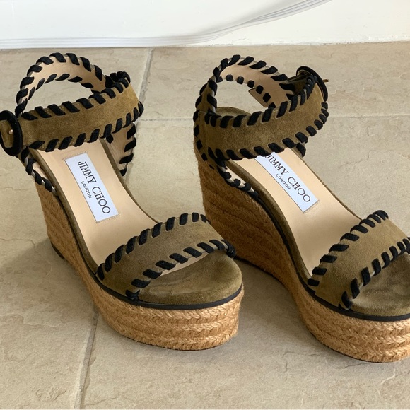 Jimmy Choo suede espadrille sandals, size 5 1/2 - Picture 2 of 6
